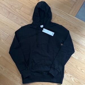 Kotn unisex black cotton hoodie